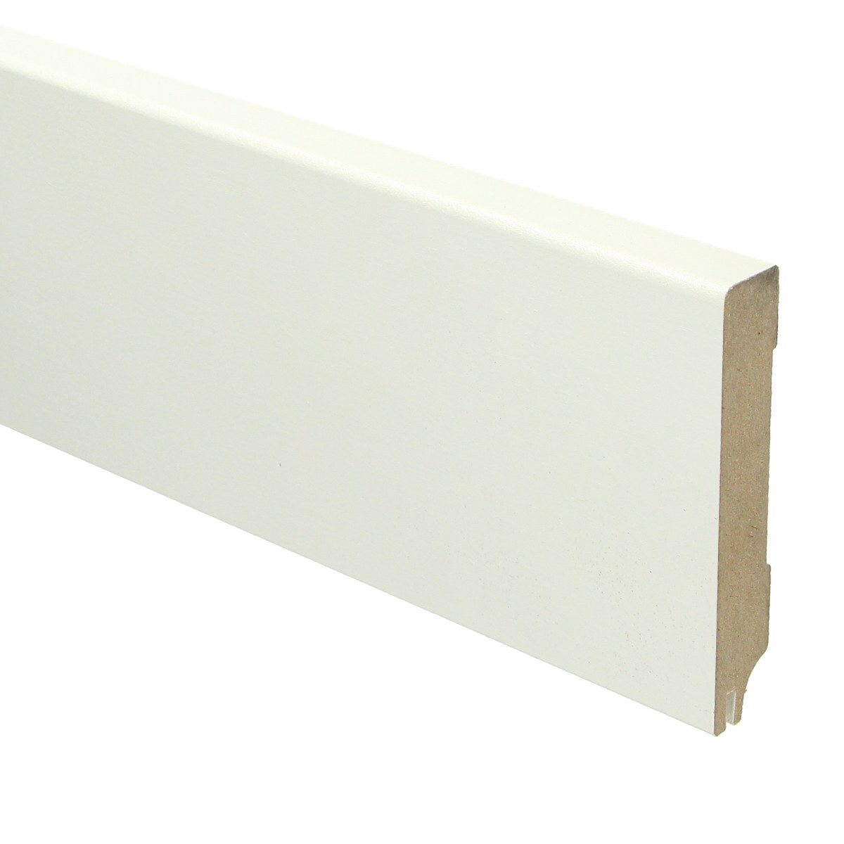 MDF Moderne plint 90x15 RAL 9010 + uitsparing