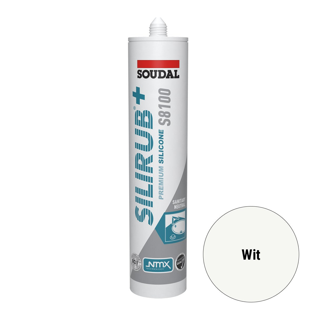 Soudal Silirub+ S8100 sanitairkit wit