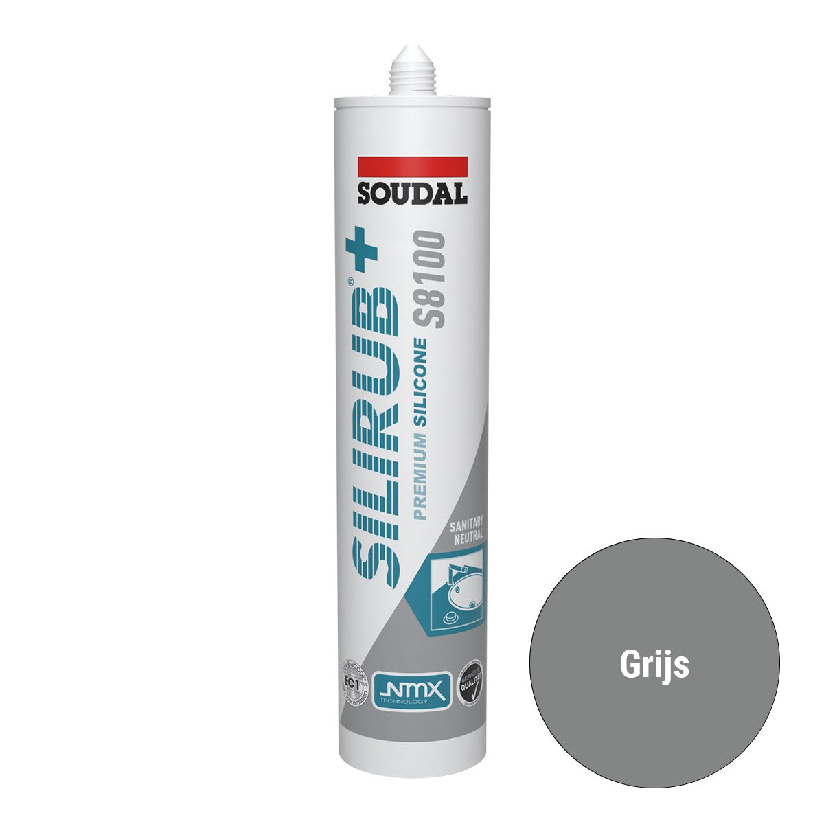 Soudal Silirub+ S8100 sanitairkit grijs