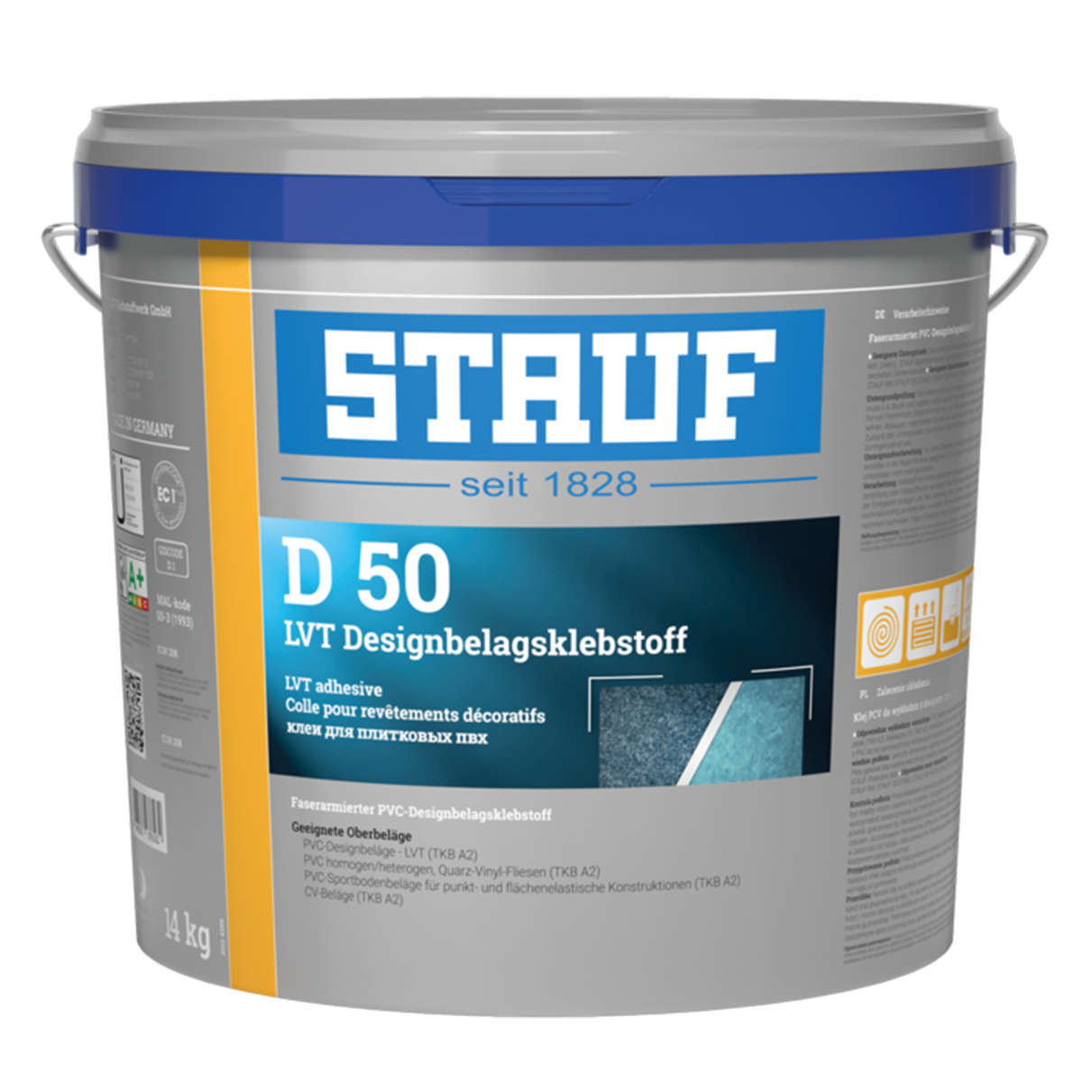Stauf D50 vezelversterkte PVC-lijm 14 kg emmer
