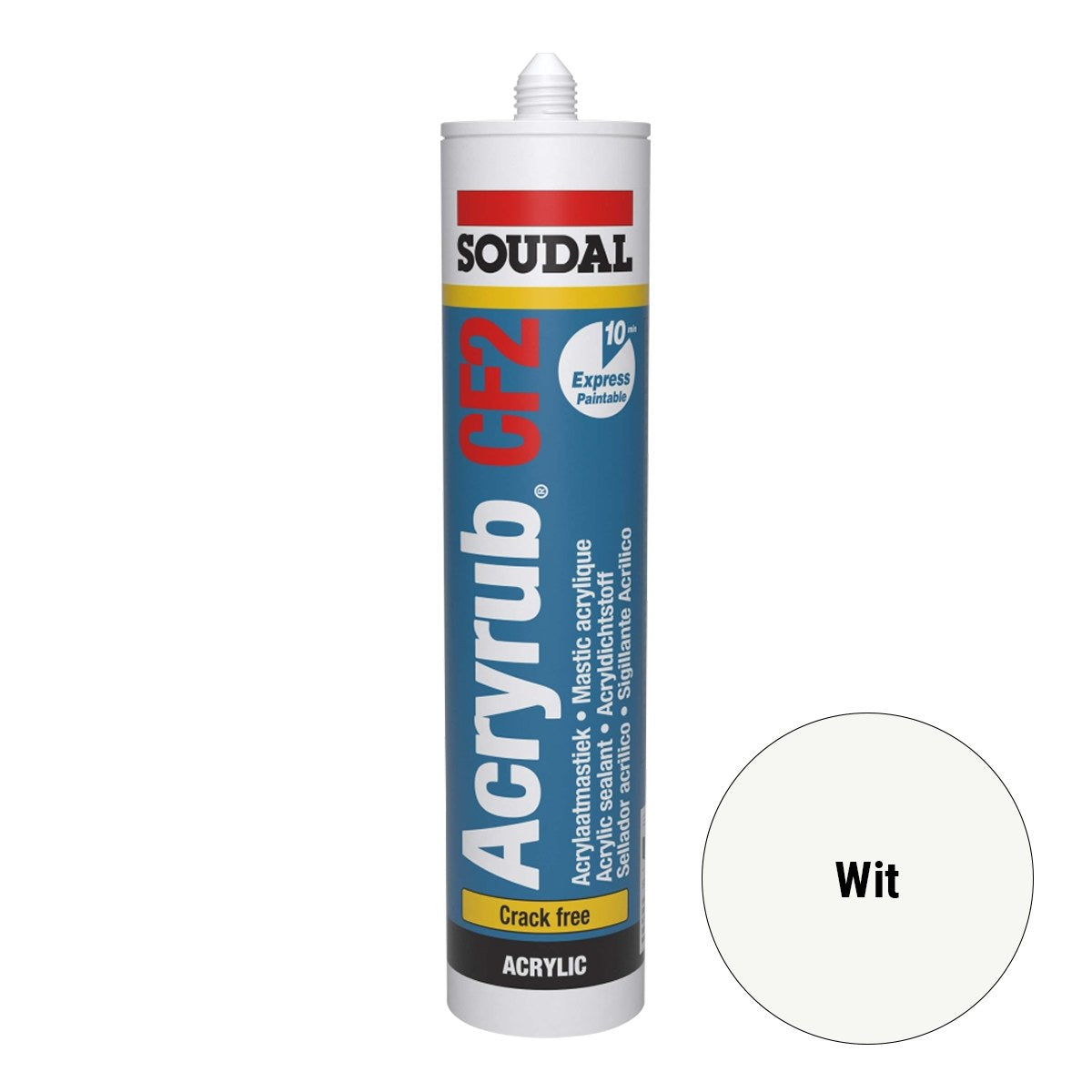 Soudal Acryrub CF2 crackfree acrylaatkit wit