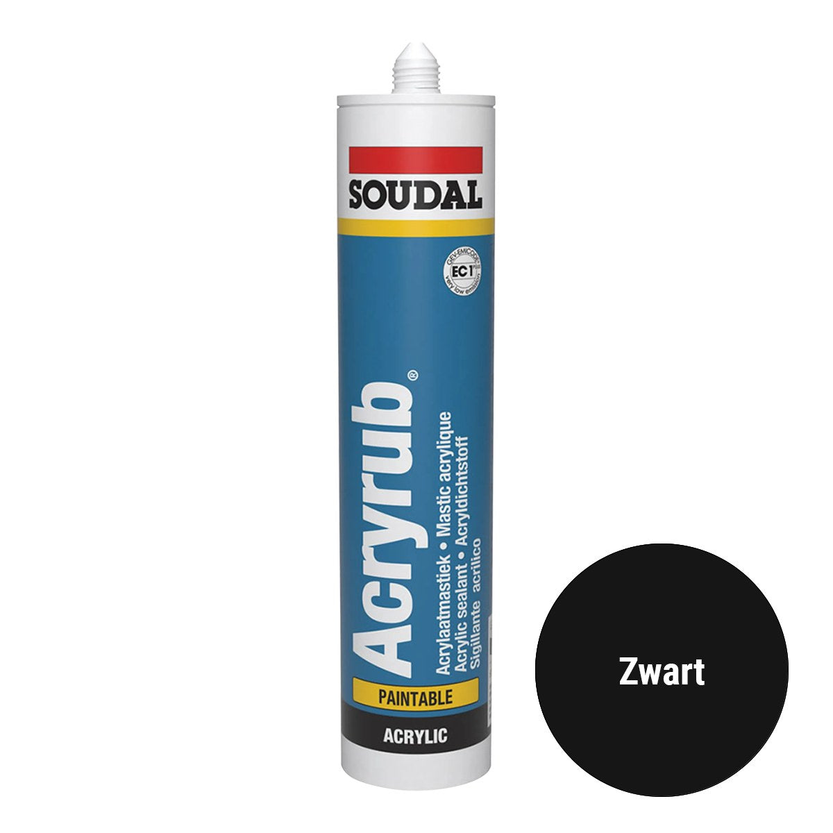 Soudal Acryrub acrylaatkit zwart