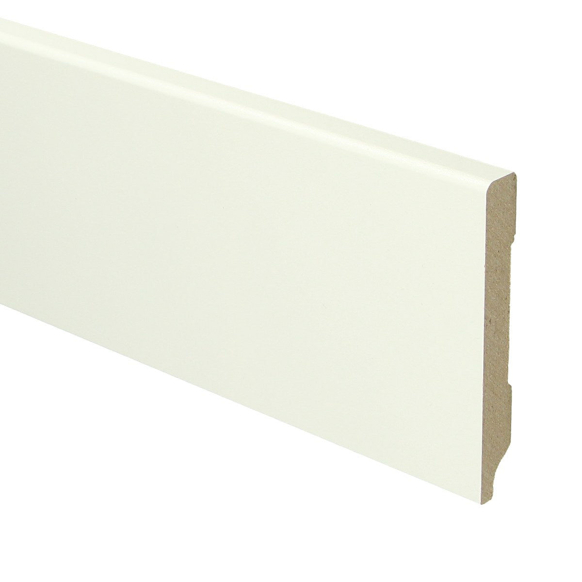 MDF Moderne plint 90x12 wit voorgelakt RAL 9010