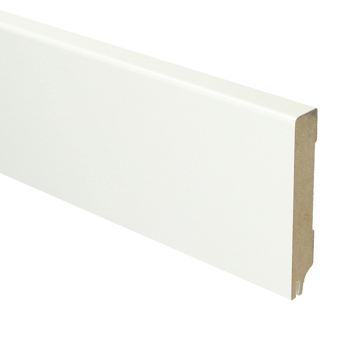 MDF Moderne plint 90x15 RAL 9016 + uitsparing